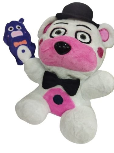 20 cm-es fehér bábos maci, medve plüss figura - FNAF - Five Nights at Freddy's - ÚJ