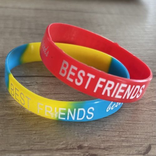BFF világító, szilikon karkötő szett