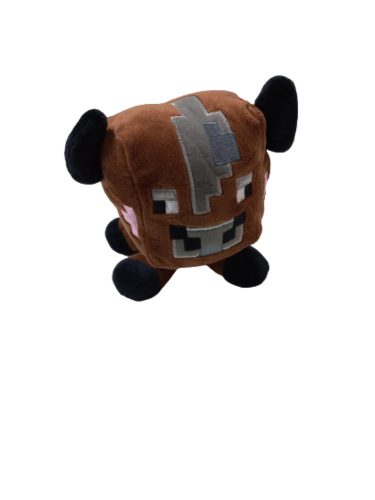 20 cm-es barna plüss tehén figura - Minecraft - ÚJ