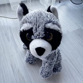 Nici - Csíkos farkú, szürke mosómedve plüss