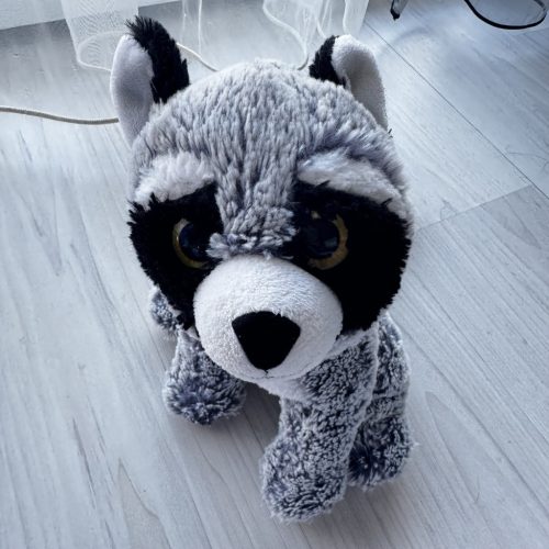 Nici - Csíkos farkú, szürke mosómedve plüss