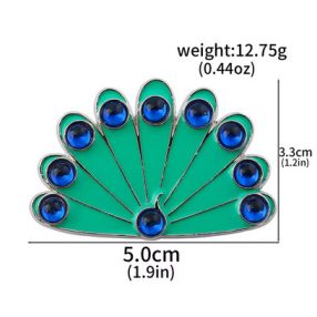   Zöld színű páva alakú Katica, Miraculous kitűző, bross - Csodálatos Katicabogár - ÚJ