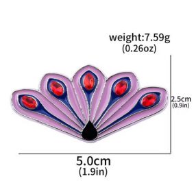   Lila páva alakú Katica, Miraculous kitűző, bross - Csodálatos Katicabogár - ÚJ