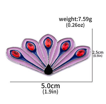 Lila páva alakú Katica, Miraculous kitűző, bross - Csodálatos Katicabogár - ÚJ