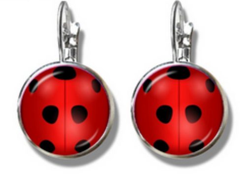 Katica fülbevaló - Miraculous Ladybug - ÚJ