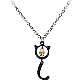   Fekete macska medálja, amulettje lánccal - Miraculous - Csodálatos Katicabogár - ÚJ