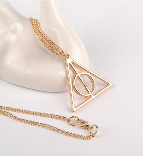 A halál ereklyéje nyaklánc, arany színű - Deathly Hallows - Harry Potter - ÚJ