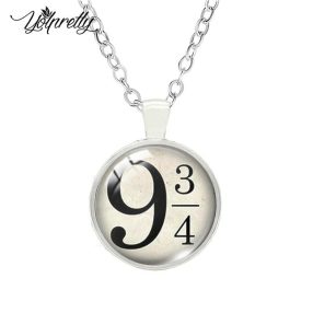   Ezüst nyaklánc 9 3/4 vágány medállal - Harry Potter - ÚJ