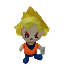   Narancssárga ruhás, szőke plüss figura, 27 cm-es - Dragon Balls - ÚJ