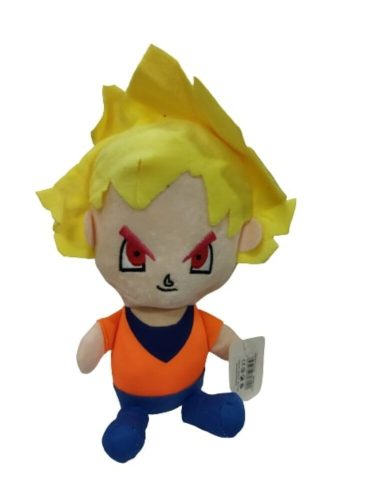 Narancssárga ruhás, szőke plüss figura, 27 cm-es - Dragon Balls - ÚJ