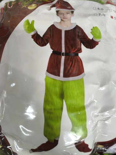 4-6 évesre Grincs, Grinch jelmez szett, jelmez együttes - ÚJ