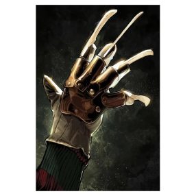   Freddy Krüger karmok - vászon falikép, keret nélküli otthoni poszter - Rémálom az Elm utcában - ÚJ  