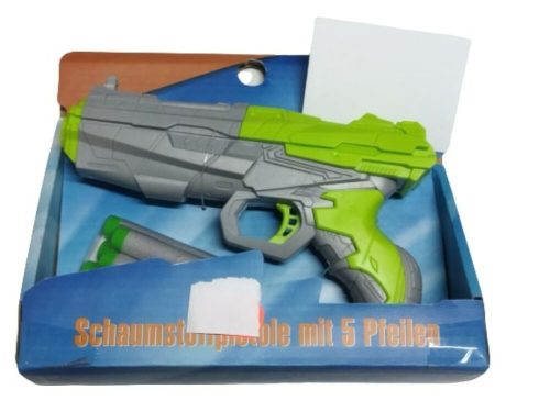 Szürke-zöld szivacskilövő pisztoly - ÚJ