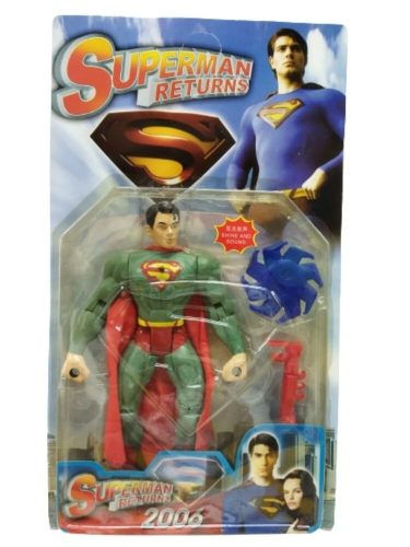 Zöld ruhás hangot adó, világítós akciófigura, 35 cm-es - Superman - ÚJ