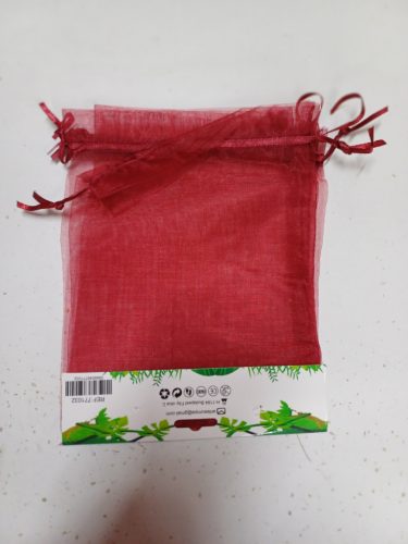 Karácsonyi tüll zacskó, organza ajándéktasak, 15*20 cm, 3 db egyben - ÚJ