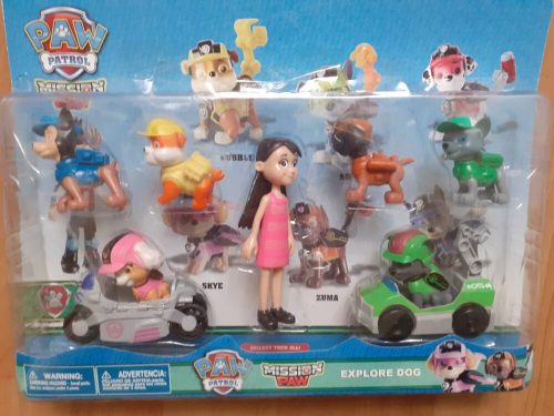Mancs őrjárat figurák, 9 db-os szett - Paw Patrol - Mancs őrjárat - ÚJ
