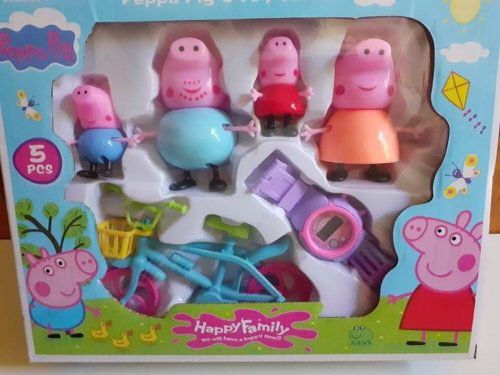 Dobozos szett - Bicikli, kvarcóra - Peppa Pig - Peppa malac - ÚJ