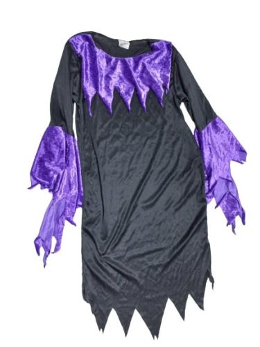 4-6 évesre fekete-lila jelmezruha, boszorkányruha - Halloween 