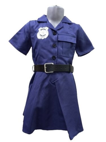 3-4 évesre rendőr lány 2 részes jelmez szett (ruha és öv) - ÚJ