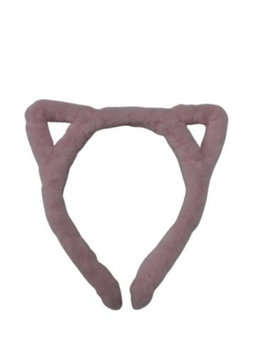 Rózsaszín szőrmés cicafül, jelmezkiegészítő - ÚJ