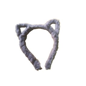 Szőrmés barna cicafül, jelmezkiegészítő - ÚJ