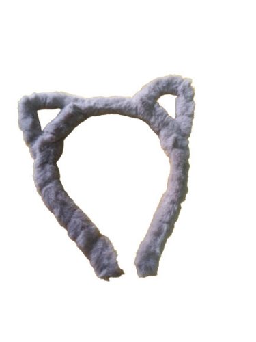 Szőrmés barna cicafül, jelmezkiegészítő - ÚJ