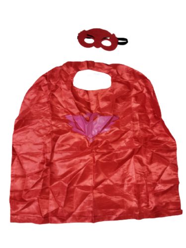 Piros palást és szemmaszk, bagoly - Pizsihősök - PJ Masks