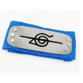   Fekete fejpánt, jelmezkiegészítő, avar rejtek, faluelhagyó, kék - Naruto - ÚJ