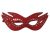 Piros bőrhatású szegecses szemmaszk, álarc, felnőtt méret - ÚJ