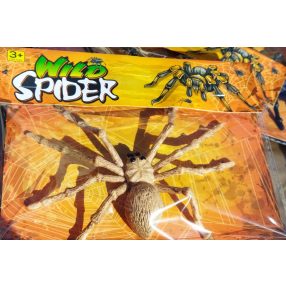   Nagyméretű műanyag barna pók, dekoráció, partikellék - Halloween - ÚJ