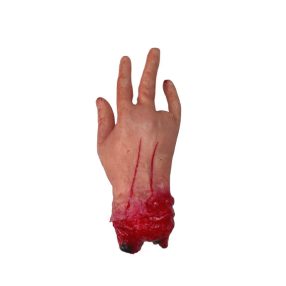   Véres kéz, csonkolt kézfej, gumi jelmezkiegészítő, partikellék - Halloween - ÚJ (1 db, nem egy pár!)