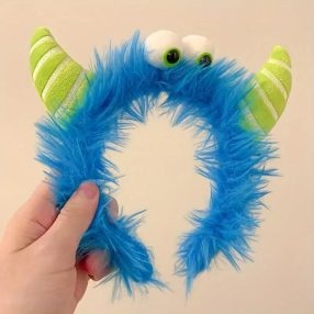   Kék szőrös szörnyecske fejpánt, fejdísz - Halloween - ÚJ
