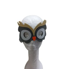 Szürke filc bagoly szemmaszk, álarc - ÚJ