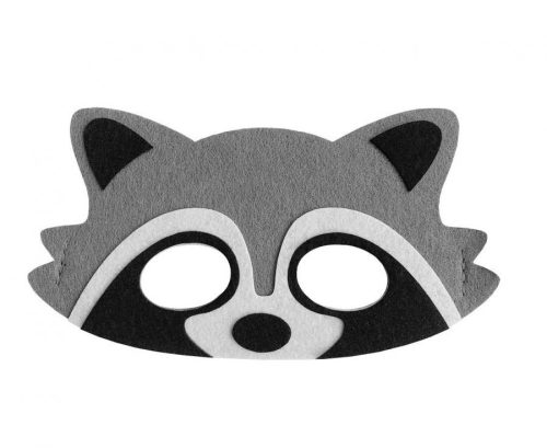 Mosómedve Raccoon filc maszk, álarc - ÚJ