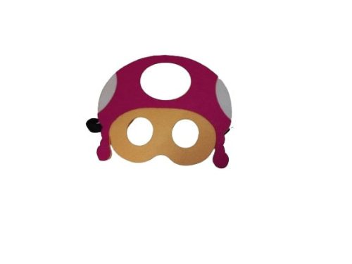 Pink filc maszk, álarc, jelmezkiegészítő, gomba - Super Mario - Nintendo - ÚJ