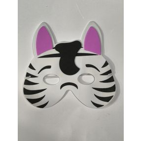 Zebra szivacs maszk, álarc - ÚJ