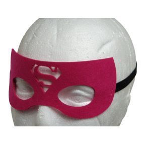 Filc maszk, álarc, pink - Superman - ÚJ