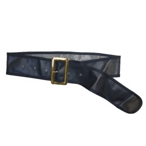 Széles fekete jelmezöv arany csattal - ÚJ