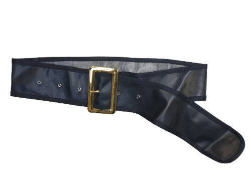 Széles fekete jelmezöv arany csattal - ÚJ