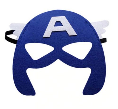 Sötétkék filc maszk, szemmaszk - Amerika kapitány - ÚJ