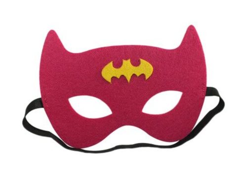 Pink-sárga filc maszk - Batman - Batgirl - ÚJ
