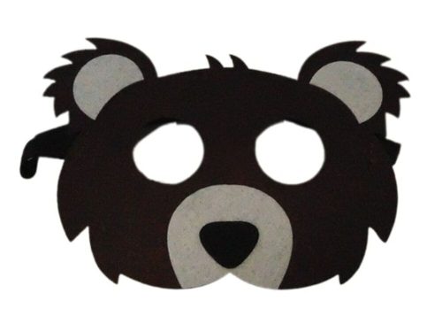 Barna maci, medve filc maszk, álarc (gyerek méret) - ÚJ
