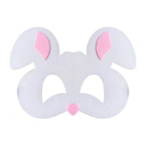 Fehér nyuszi, nyúl filc maszk, álarc - ÚJ