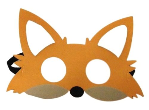 Róka filc maszk, álarc (gyerek méret) - ÚJ