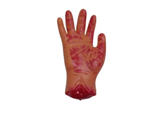 Véres kéz, csonkolt kézfej, műanyag jelmezkiegészítő, partikellék - Halloween - ÚJ (1 db, nem egy pár!)