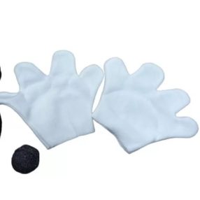   2 részes jelmez kiegészítő, kesztyű és orr - Miki Egér - ÚJ