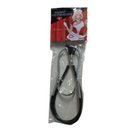 Orvos, nővér sztetoszkóp, fekete - ÚJ