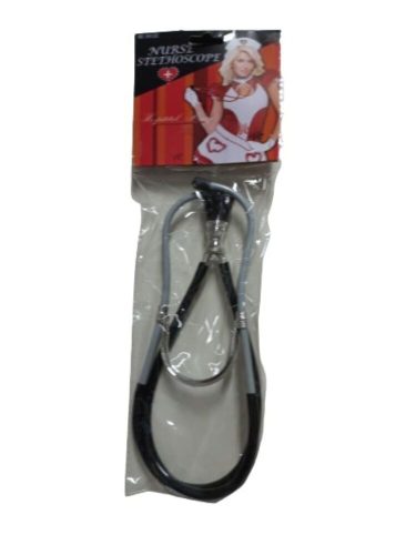 Orvos, nővér sztetoszkóp, fekete - ÚJ