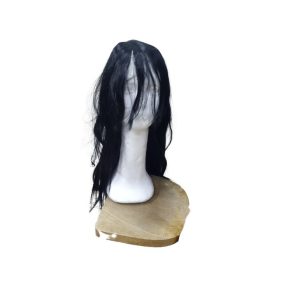   Fekete egyenes paróka, jelmezkiegészítő, 65 cm hosszú  - ÚJ