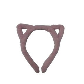   Rózsaszín szőrmés cicafül, fejpánt, jelmezkiegészítő - ÚJ